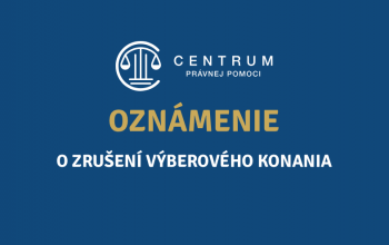 Oznámenie  o zrušení výberového konania