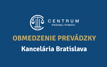 Obmedzenie prevádzky kancelárie Bratislava v dňoch 15.-16. decembra 2025