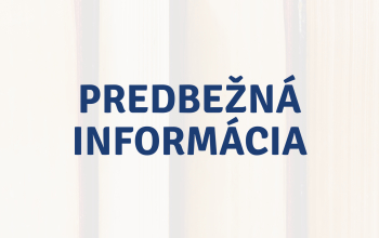Predbežná informácia o pripravovanej novele zákona č. 327/2005 Z.z.